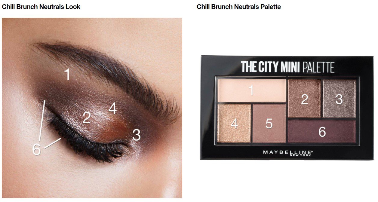 Mini palette Maybelline City Chill Brunch Neutrals